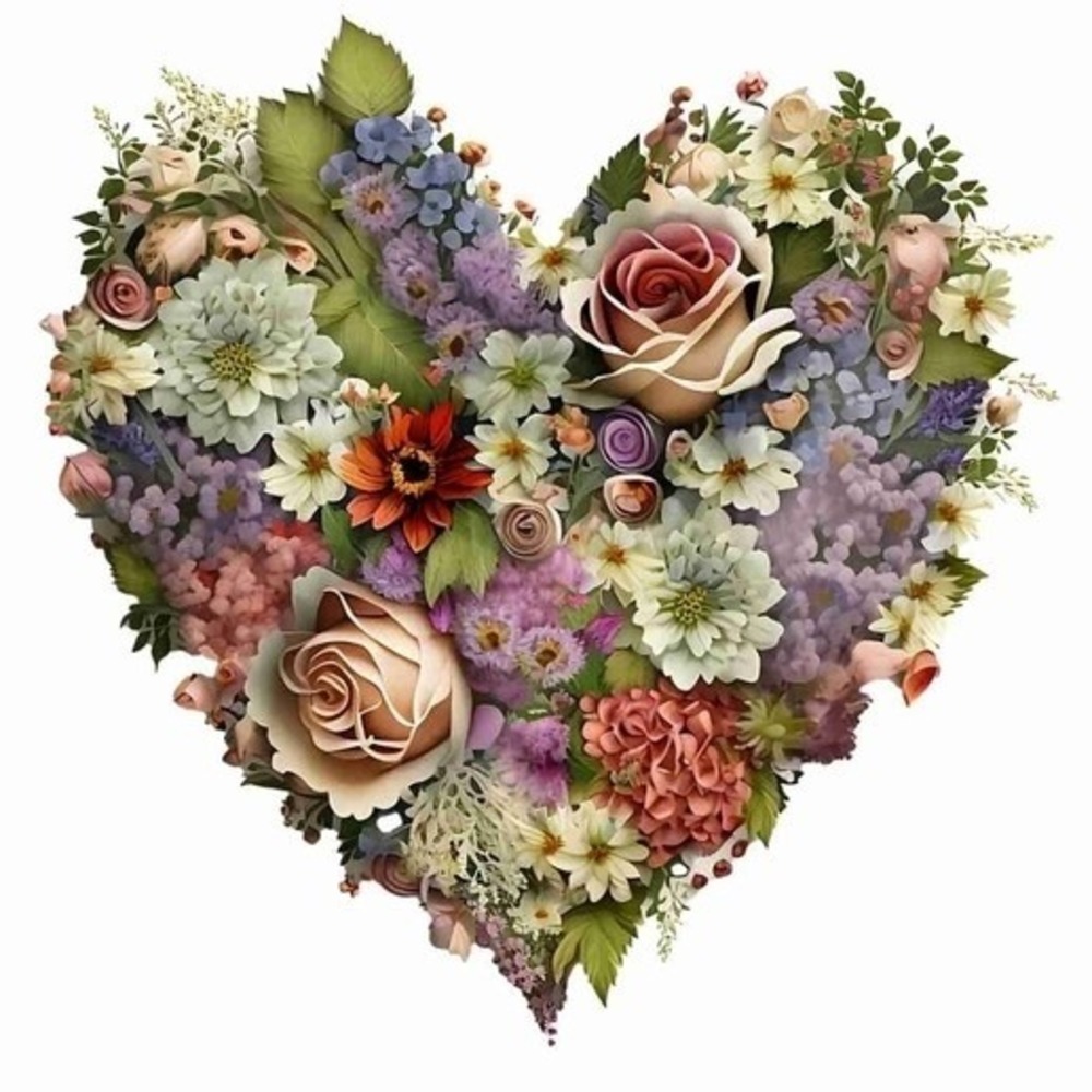 Blooming Heart‎ - Wooden Jigsaw Puzzle with Whimsy pieces by CraftHub